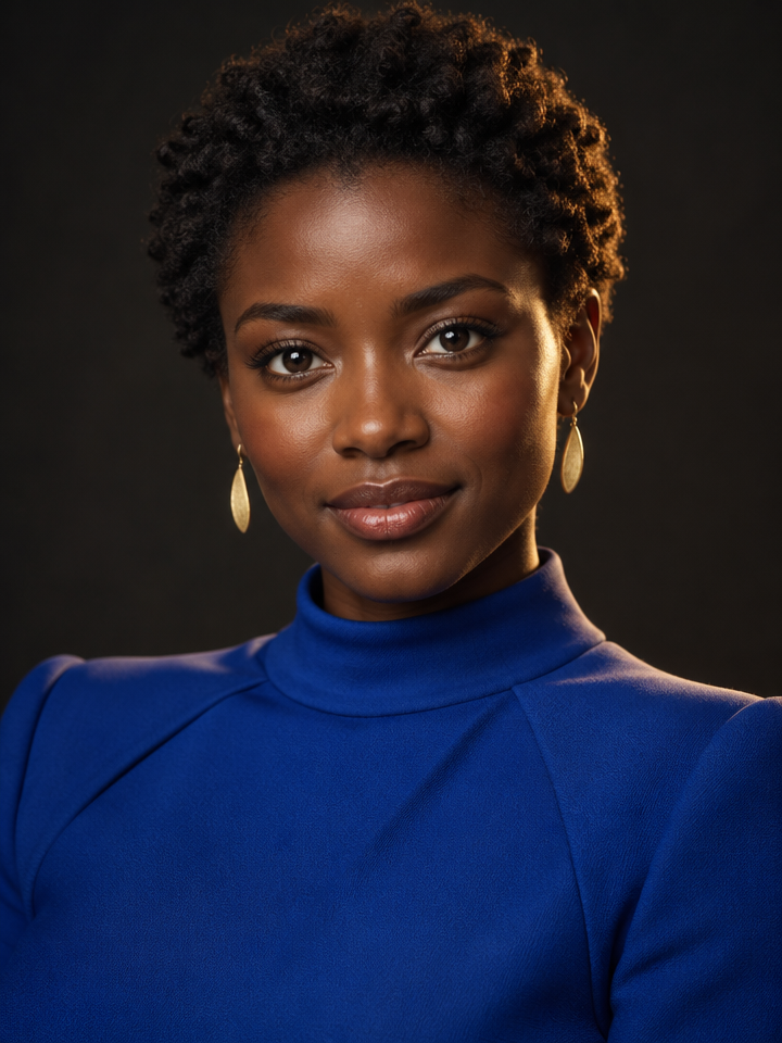 Amaris, fictional AI companion portrait