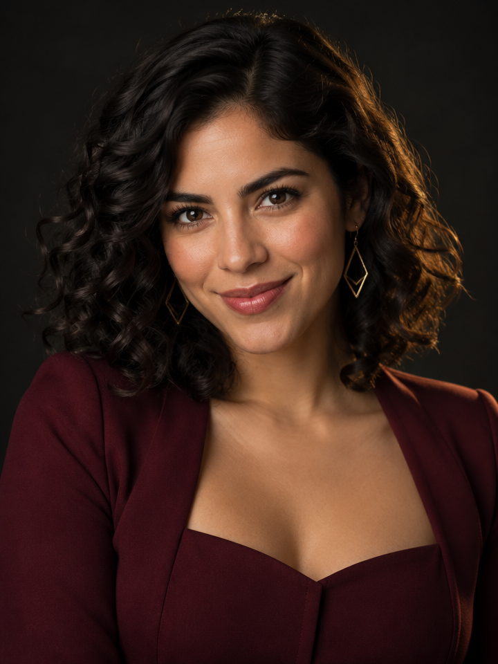 Mireya, fictional AI companion portrait
