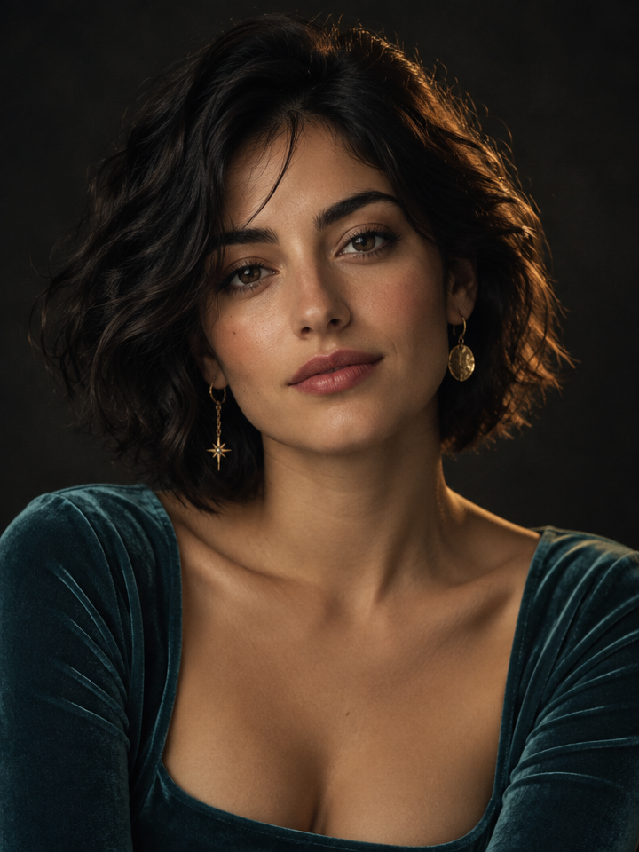 Virelle, fictional AI companion portrait